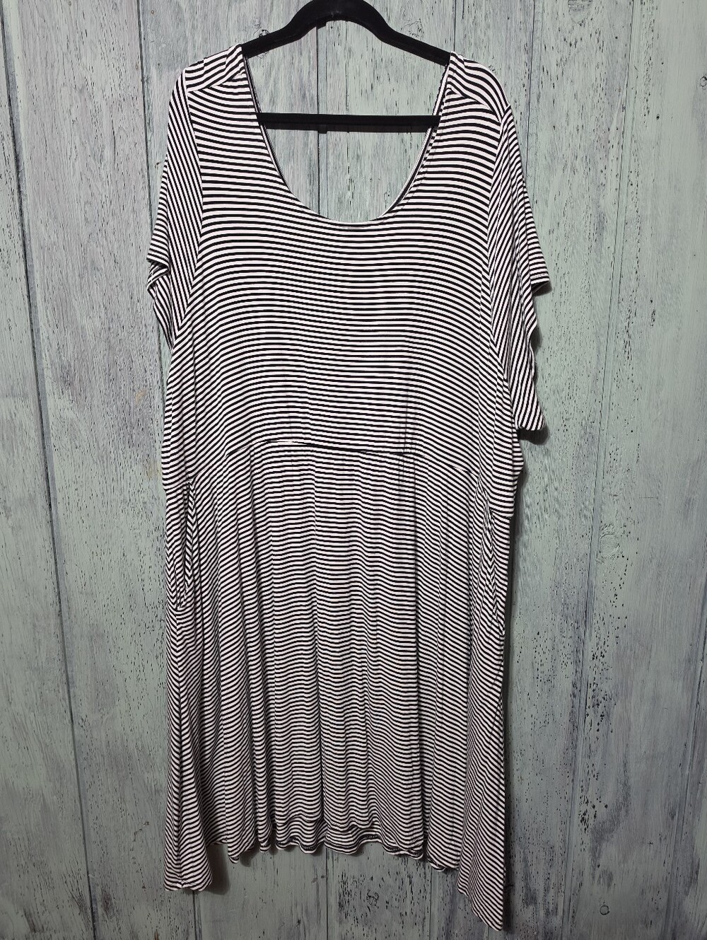 Torrid Black & White Striped Skater Dress